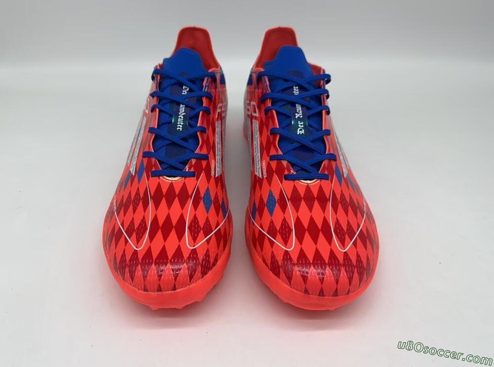Thomas Müller x Adidas F50 Elite Raumdeuter TF Artificial Turf Soccer Shoes - Red/Blue/White