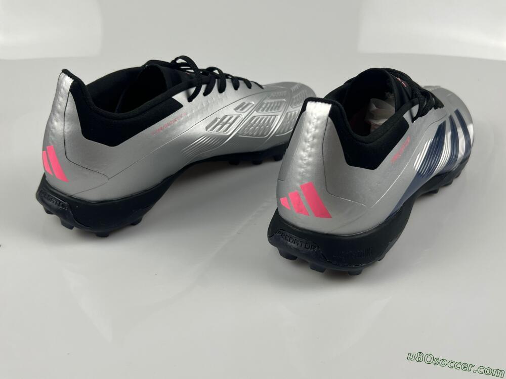 Adidas Predator 24 Elite TF Artificial Turf Soccer Shoes - Silver/Blue/Pink