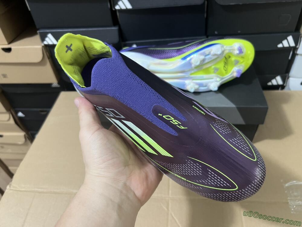 Adidas F50+ Lightstrike Pro FG Firm Ground Soccer Cleats - Purple/Yellow/Blue