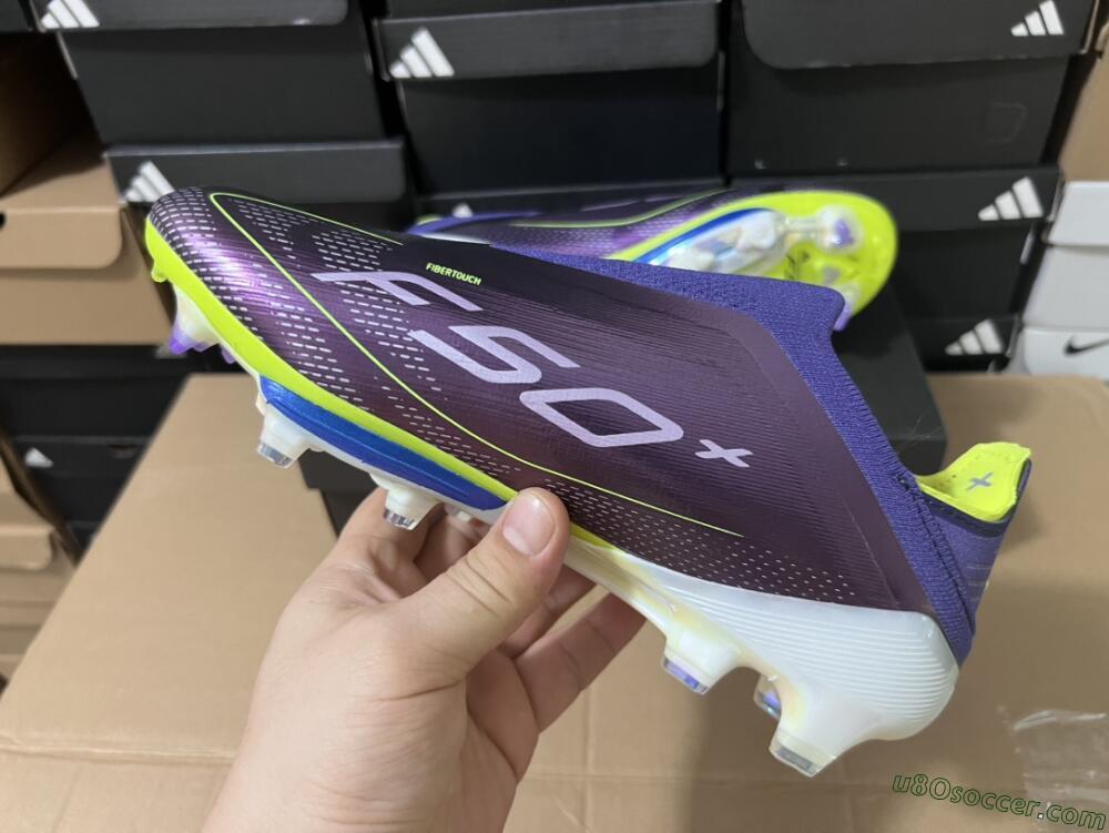 Adidas F50+ Lightstrike Pro FG Firm Ground Soccer Cleats - Purple/Yellow/Blue