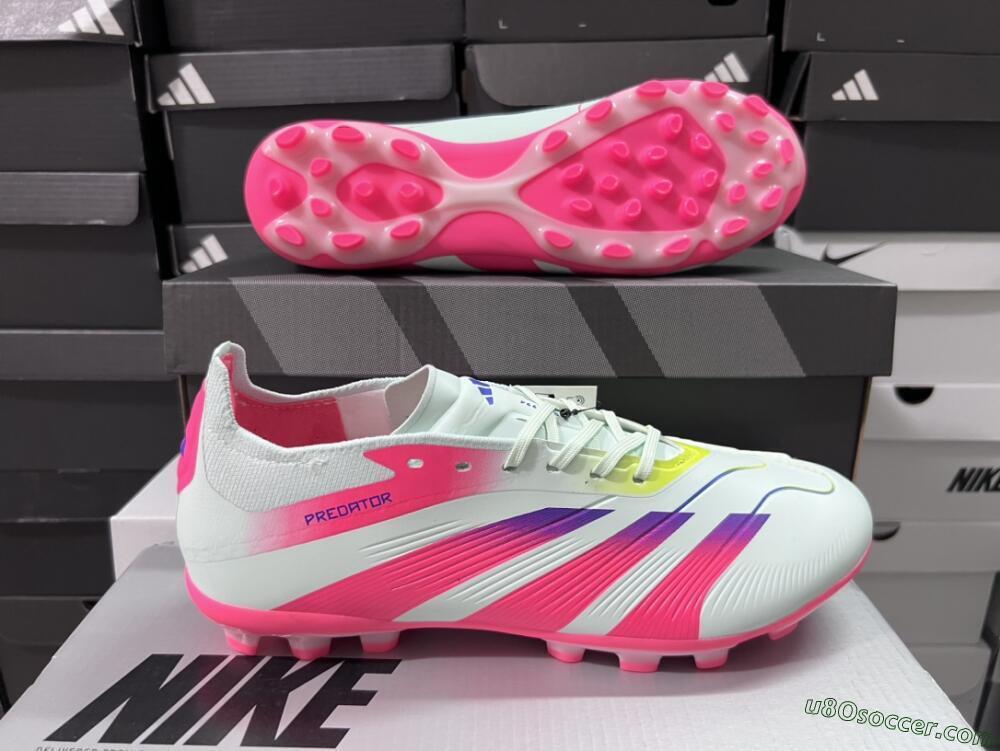 Adidas Predator Elite 24 MG Multi Ground Soccer Cleats - Jade/Purple/Pink