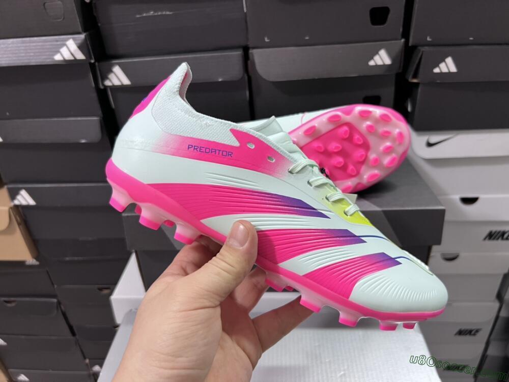 Adidas Predator Elite 24 MG Multi Ground Soccer Cleats - Jade/Purple/Pink