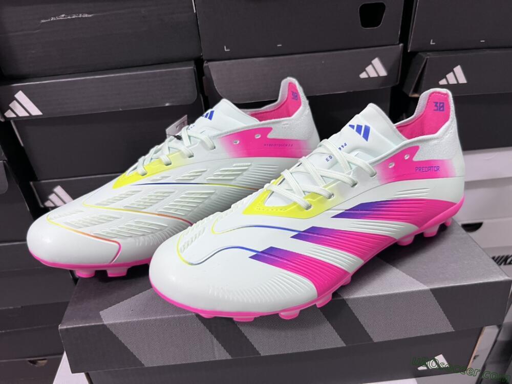 Adidas Predator Elite 24 MG Multi Ground Soccer Cleats - Jade/Purple/Pink