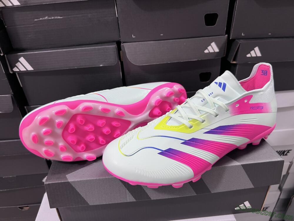 Adidas Predator Elite 24 MG Multi Ground Soccer Cleats - Jade/Purple/Pink