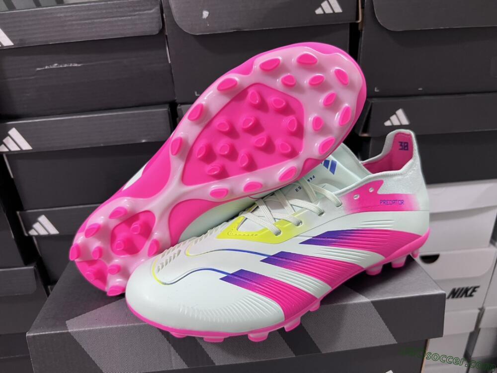 Adidas Predator Elite 24 MG Multi Ground Soccer Cleats - Jade/Purple/Pink