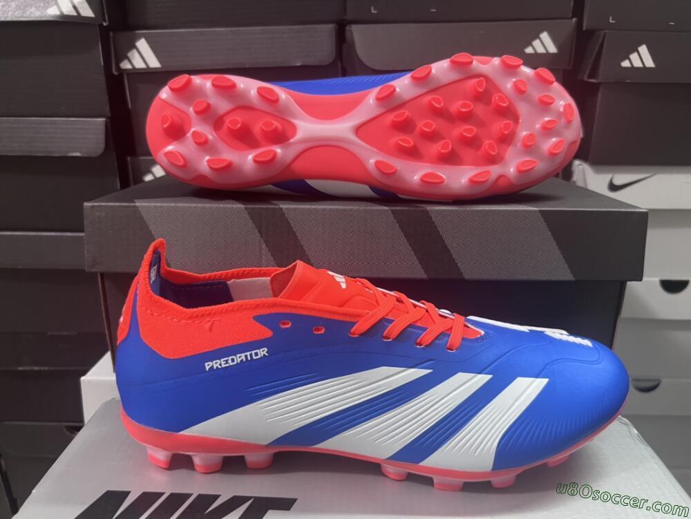 Adidas Predator Elite 24 MG Multi Ground Soccer Cleats - Blue/White/Red