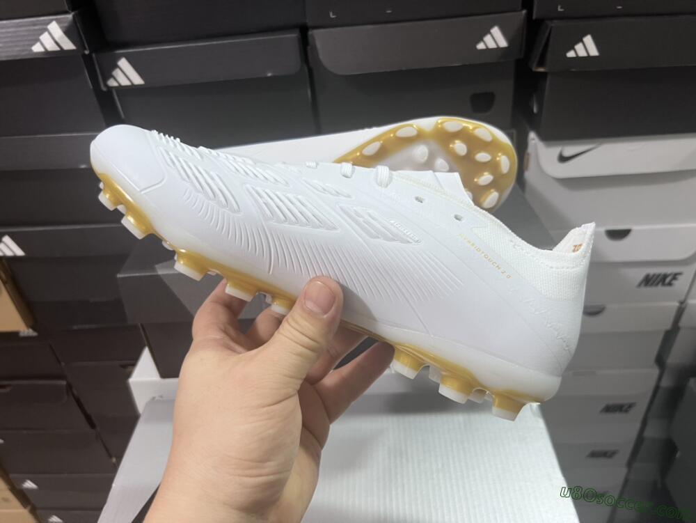 Adidas Predator Elite 24 MG Multi Ground Soccer Cleats - White/Gold