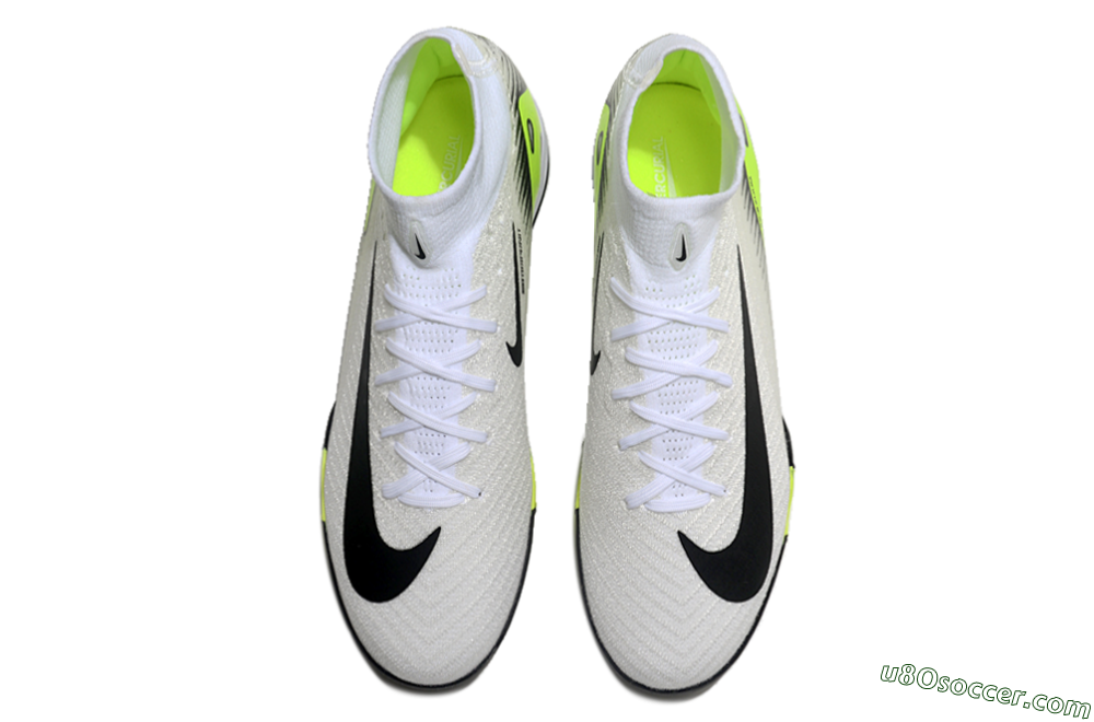 Nike Air Zoom Mercurial Superfly 10 Elite TF Artificial Turf Soccer Shoes - White/Black/Yellow 4