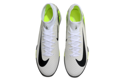 Nike Air Zoom Mercurial Superfly 10 Elite TF Artificial Turf Soccer Shoes - White/Black/Yellow