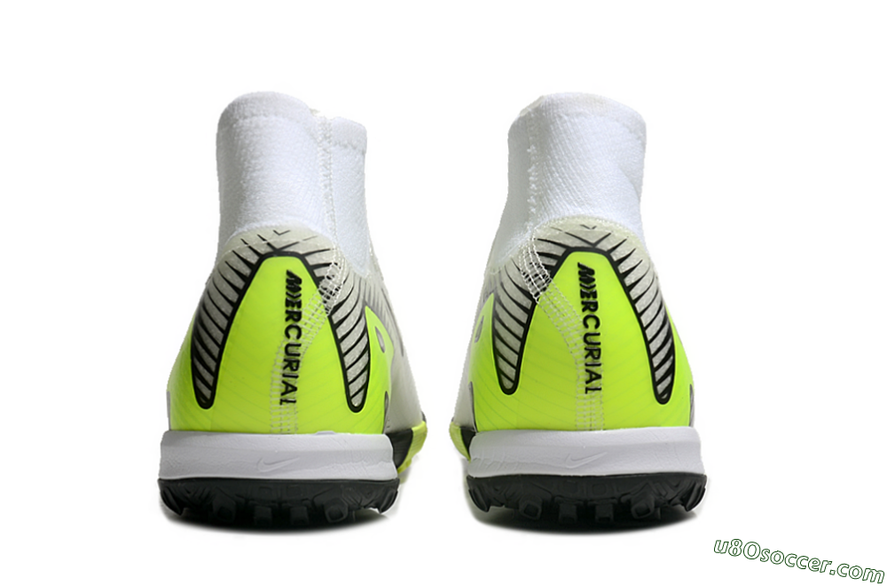 Nike Air Zoom Mercurial Superfly 10 Elite TF Artificial Turf Soccer Shoes - White/Black/Yellow 6
