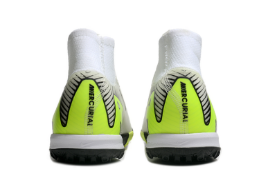 Nike Air Zoom Mercurial Superfly 10 Elite TF Artificial Turf Soccer Shoes - White/Black/Yellow