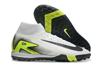 Nike Air Zoom Mercurial Superfly 10 Elite TF Artificial Turf Soccer Shoes - White/Black/Yellow