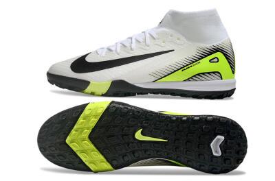 Nike Air Zoom Mercurial Superfly 10 Elite TF Artificial Turf Soccer Shoes - White/Black/Yellow