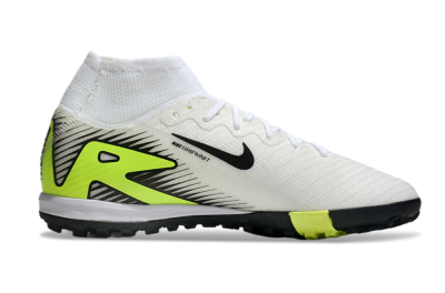 Nike Air Zoom Mercurial Superfly 10 Elite TF Artificial Turf Soccer Shoes - White/Black/Yellow