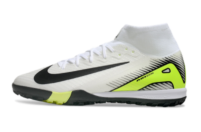 Nike Air Zoom Mercurial Superfly 10 Elite TF Artificial Turf Soccer Shoes - White/Black/Yellow