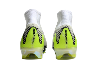 Nike Air Zoom Mercurial Superfly 10 Elite FG Firm Ground Soccer Cleats - White/Black/Yellow/Gold