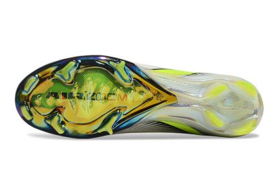 Nike Air Zoom Mercurial Superfly 10 Elite FG Firm Ground Soccer Cleats - White/Black/Yellow/Gold