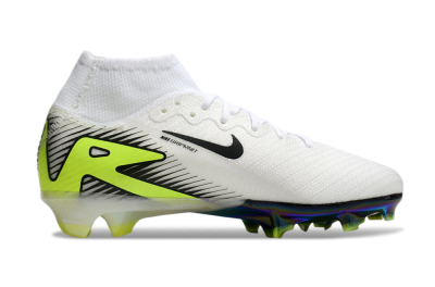 Nike Air Zoom Mercurial Superfly 10 Elite FG Firm Ground Soccer Cleats - White/Black/Yellow/Gold