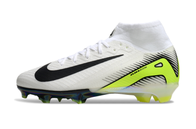 Nike Air Zoom Mercurial Superfly 10 Elite FG Firm Ground Soccer Cleats - White/Black/Yellow/Gold