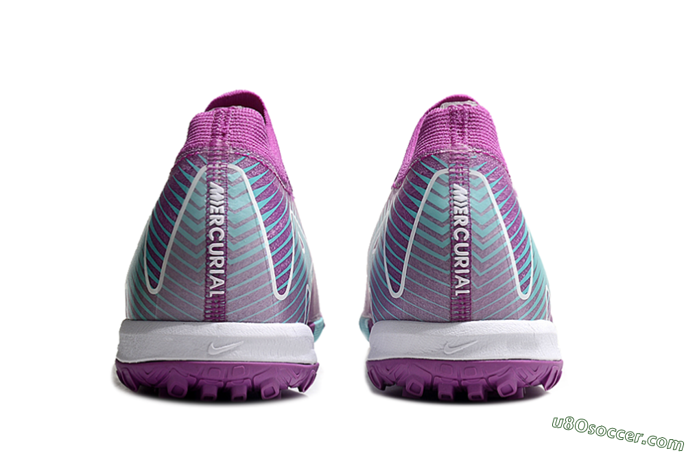 Nike Air Zoom Mercurial Vapor 16 Elite TF Artificial Turf Soccer Shoes - Purple/Jade/White 7