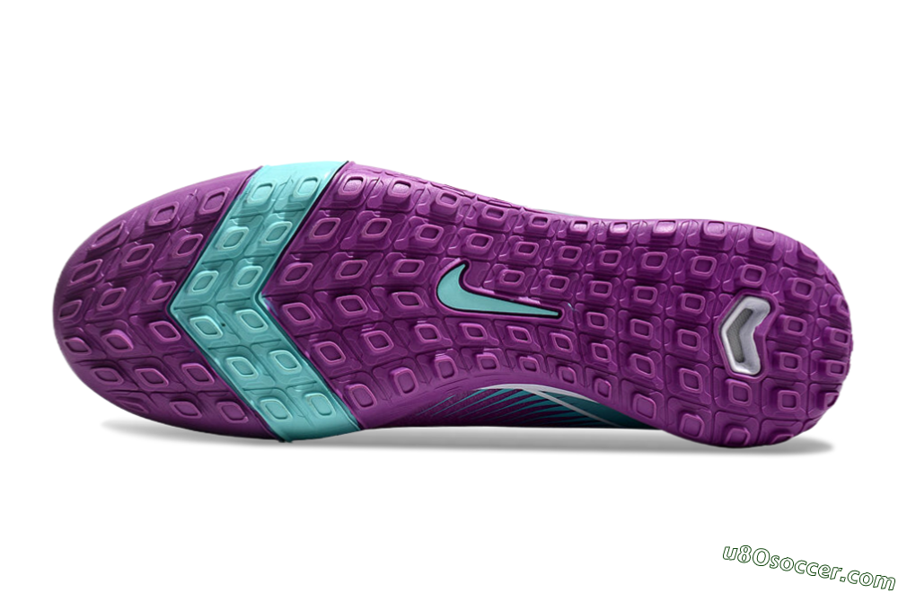 Nike Air Zoom Mercurial Vapor 16 Elite TF Artificial Turf Soccer Shoes - Purple/Jade/White 6