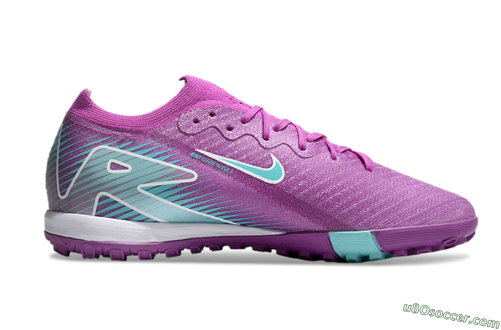Nike Air Zoom Mercurial Vapor 16 Elite TF Artificial Turf Soccer Shoes - Purple/Jade/White 4