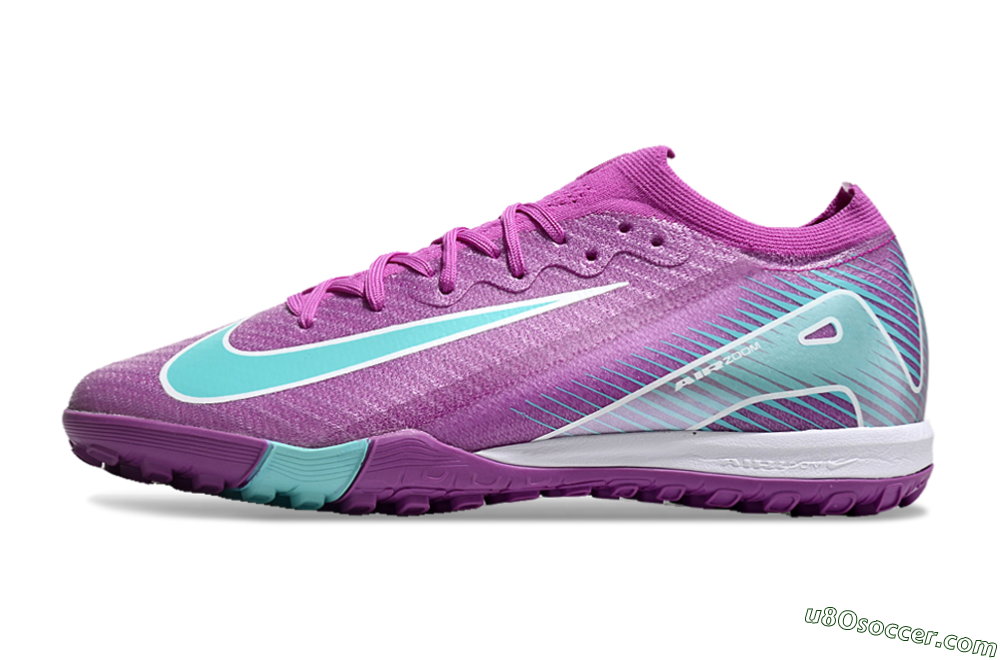 Nike Air Zoom Mercurial Vapor 16 Elite TF Artificial Turf Soccer Shoes - Purple/Jade/White 2