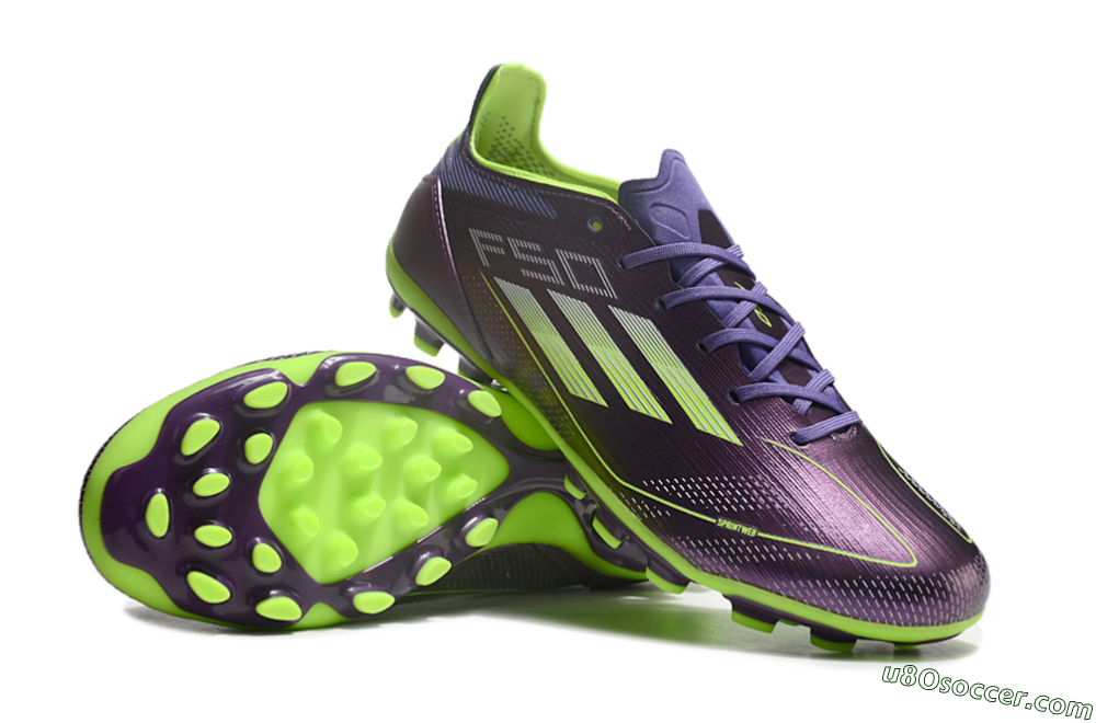Adidas F50 Elite MG Multi Ground Soccer Cleats - Purple/Yellow 3