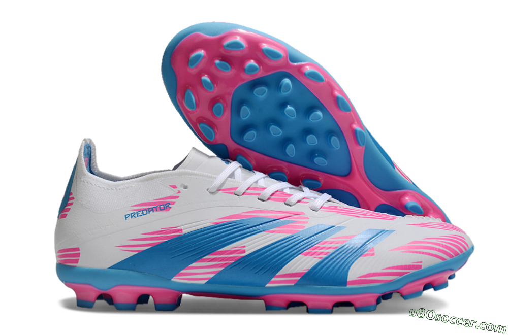 Adidas Predator Elite 24 MG Multi Ground Soccer Cleats - White/Blue/Pink 1