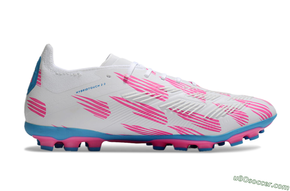 Adidas Predator Elite 24 MG Multi Ground Soccer Cleats - White/Blue/Pink 5