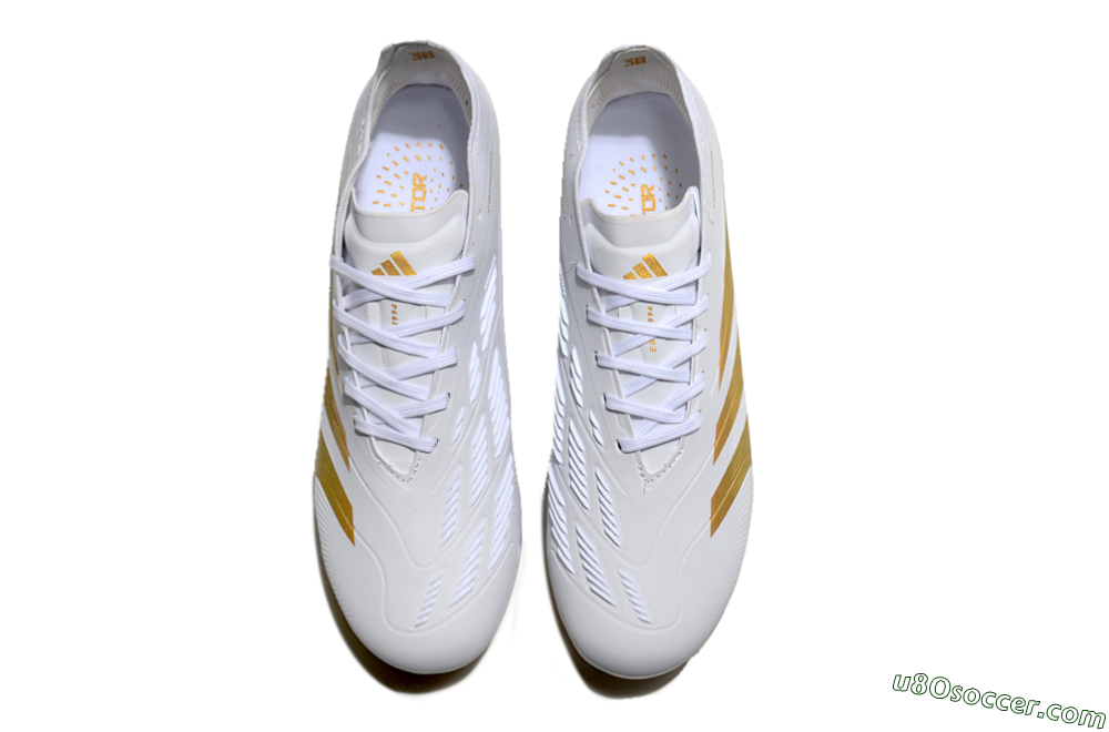 Adidas Predator Elite 24 MG Multi Ground Soccer Cleats - White/Gold 4