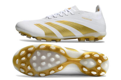 Adidas Predator Elite 24 MG Multi Ground Soccer Cleats - White/Gold