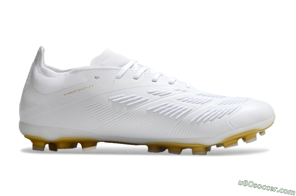 Adidas Predator Elite 24 MG Soccer Cleats - White/Gold