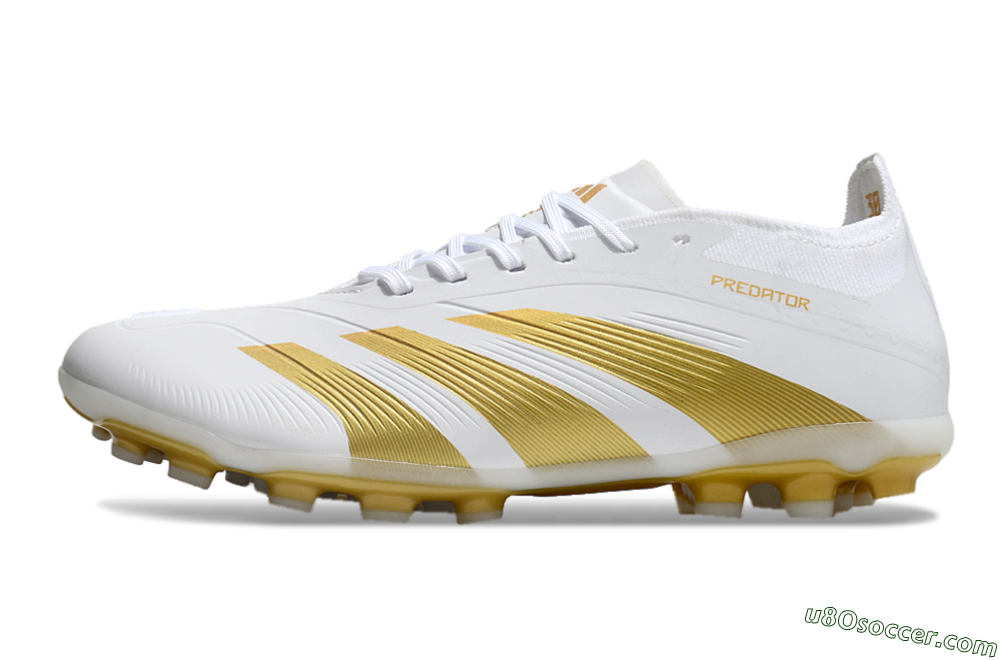 Adidas Predator Elite 24 MG Multi Ground Soccer Cleats - White/Gold 2