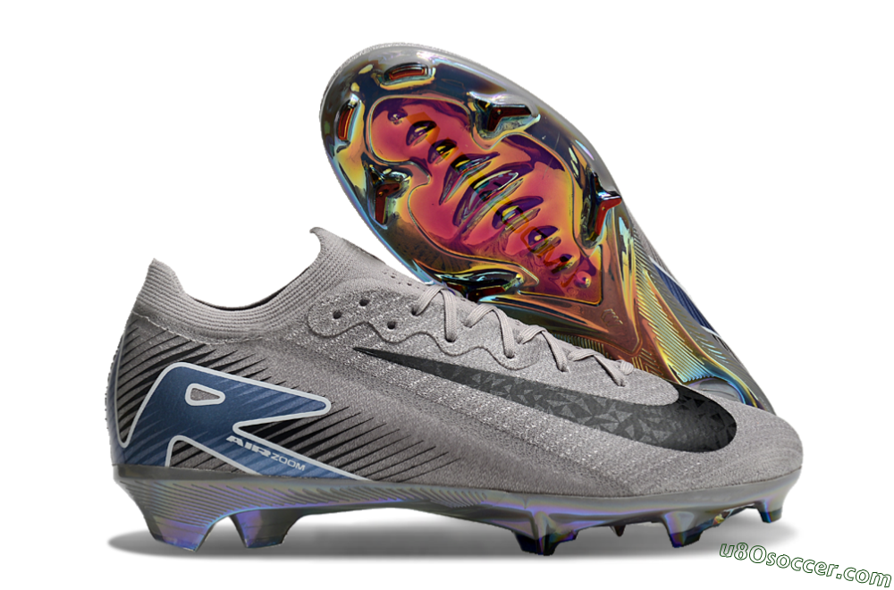 Nike Air Zoom Mercurial Vapor 16 Elite FG Firm Ground Soccer Cleats - Grey/Black/Blue 1