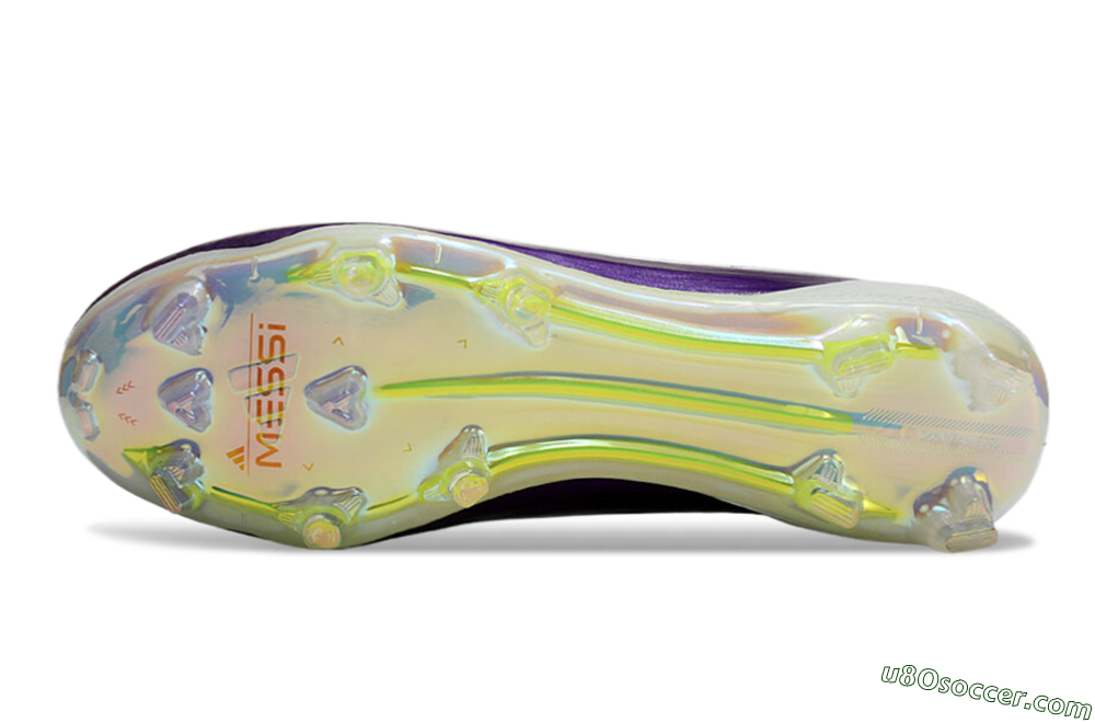 Messi x Adidas F50 Elite FG Firm Ground Soccer Cleats - White/Black/Purple 5
