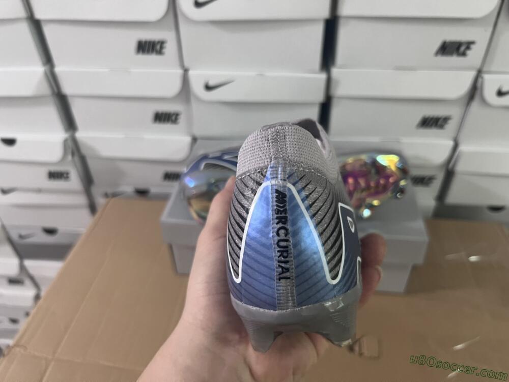 Nike Air Zoom Mercurial Vapor 16 Elite FG Firm Ground Soccer Cleats - Grey/Black/Blue