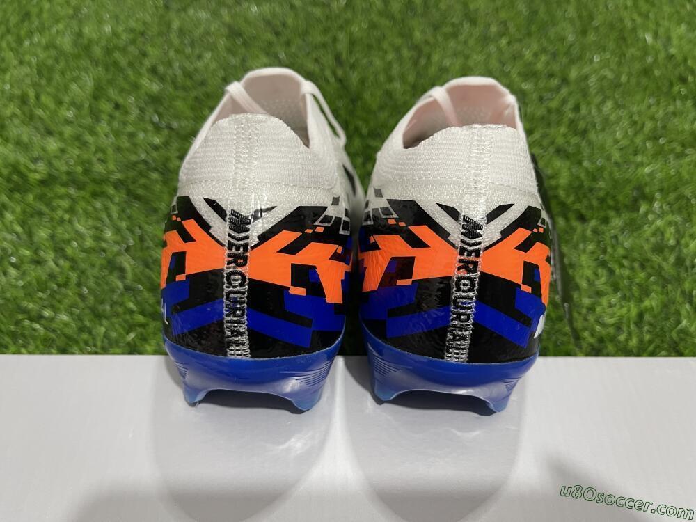 Nike Air Zoom Mercurial Vapor 16 Elite FG Firm Ground Soccer Cleats - White/Black/Blue/Orange