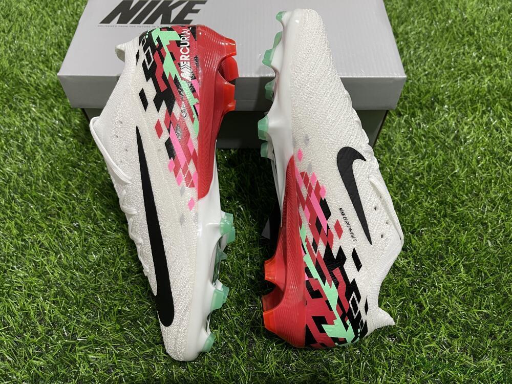 Nike Air Zoom Mercurial Vapor 16 Elite FG Firm Ground Soccer Cleats - White/Black/Pink/Green