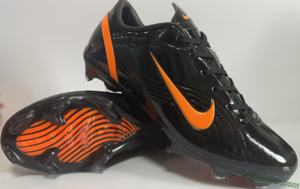 Ronaldo X Nike R9 Mercurial Vapor 3 FG Firm Ground Soccer Cleats - Black/Orange 0