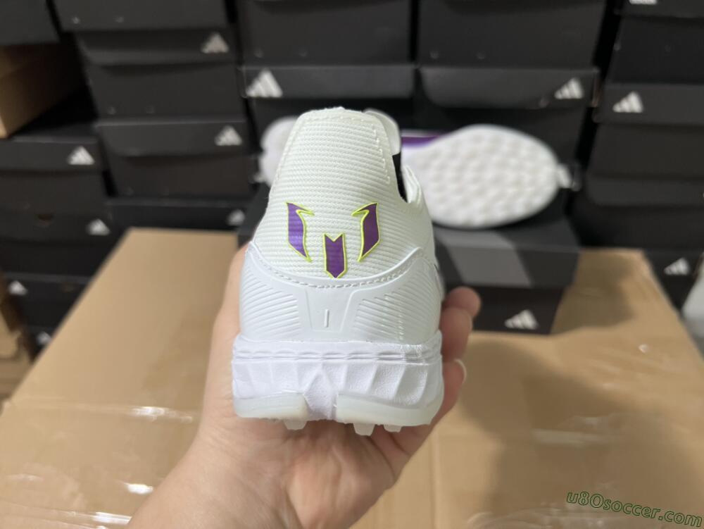 Adidas F50 Elite TF Artificial Turf Soccer Shoes - White/Black/Purple