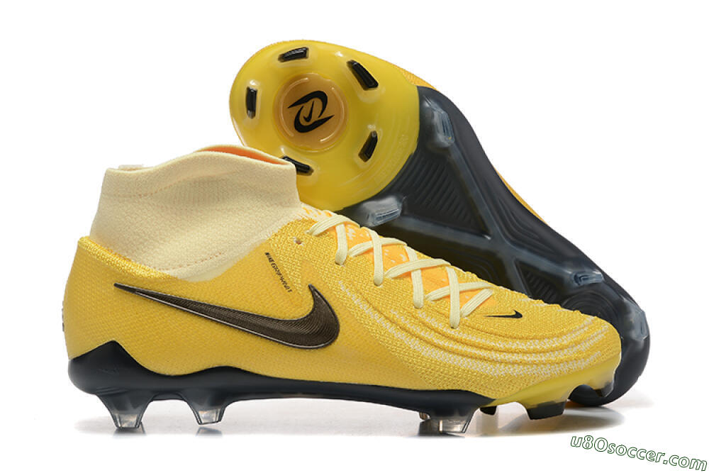 Nike Phantom Luna Elite FG Firm Ground Soccer Cleats - Yellow/White/Black 1