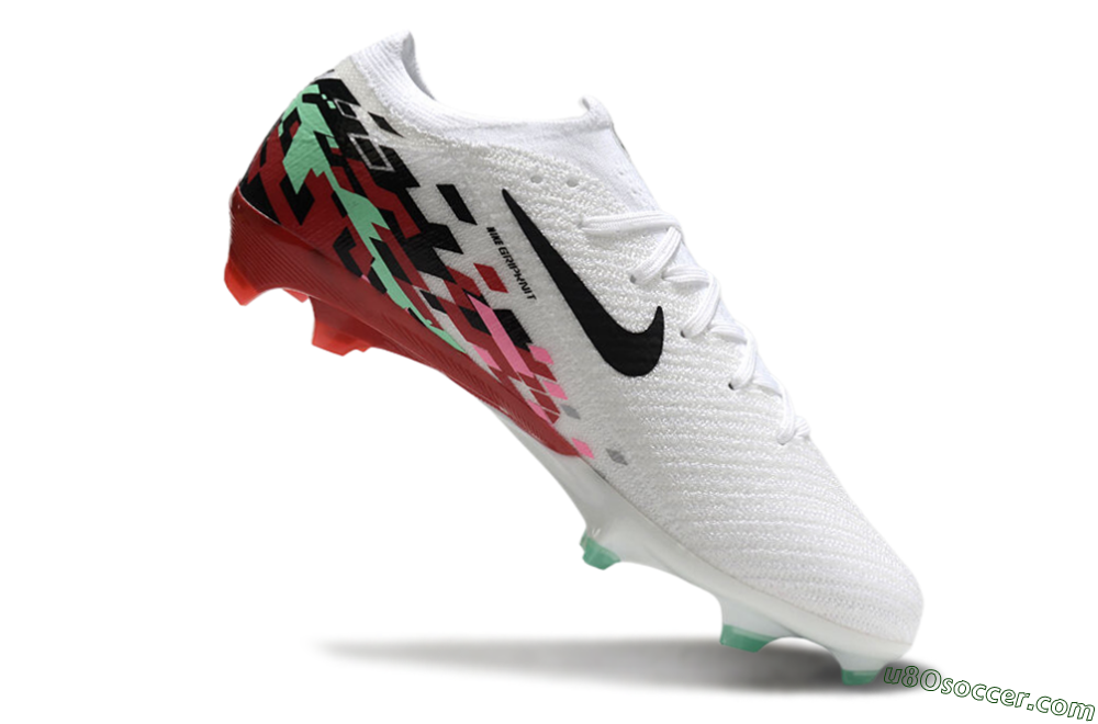 Nike Air Zoom Mercurial Vapor 16 Elite FG Firm Ground Soccer Cleats - White/Black/Pink/Green 4
