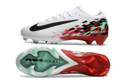 Nike Air Zoom Mercurial Vapor 16 Elite FG Firm Ground Soccer Cleats - White/Black/Pink/Green