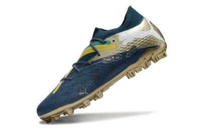 Puma Future Ultimate MG Multi Ground Soccer Cleats - Blue/White/Gold