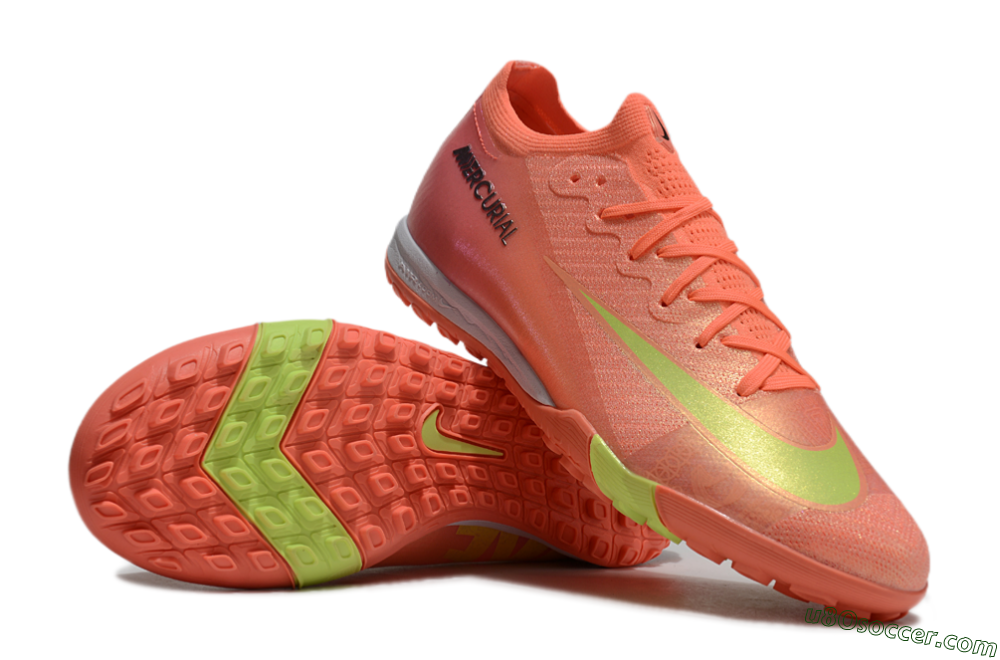 Nike Air Zoom Mercurial Vapor 15 Elite TF Artificial Turf Soccer Shoes - Red/Yellow/White 3
