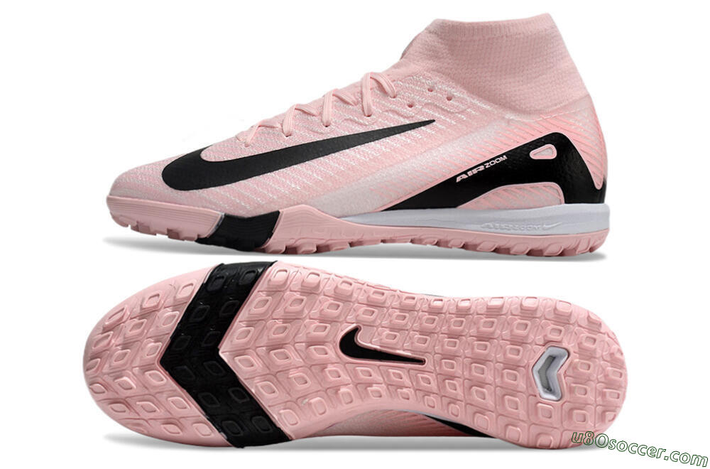 Nike Air Zoom Mercurial Superfly 10 Elite TF Artificial Turf Soccer Shoes - Pink/White/Black 0