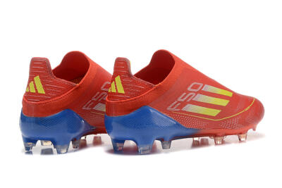 Adidas F50 Elite Laceless FG Firm Ground Soccer Cleats - Red/Yellow/Blue