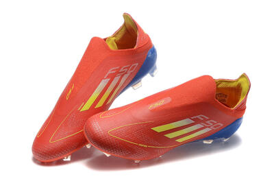 Adidas F50 Elite Laceless FG Firm Ground Soccer Cleats - Red/Yellow/Blue