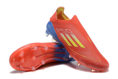 Adidas F50 Elite Laceless FG Firm Ground Soccer Cleats - Red/Yellow/Blue